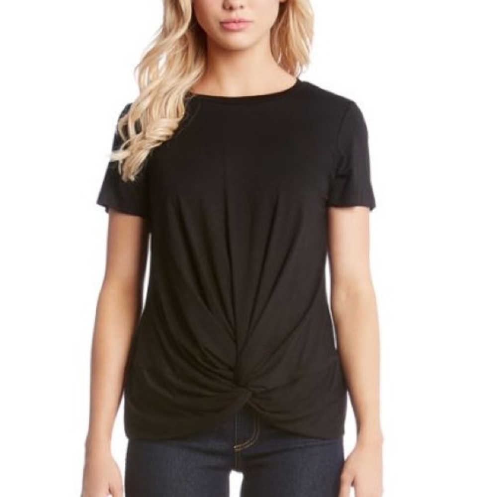 Knot/ Twist Bottom Short Sleeve T Shirt